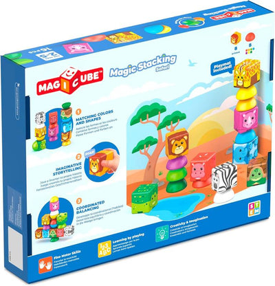 Magicube Magnetic Blocks STEM Building Toy Set MAGICUBE 16PCS SAFARI