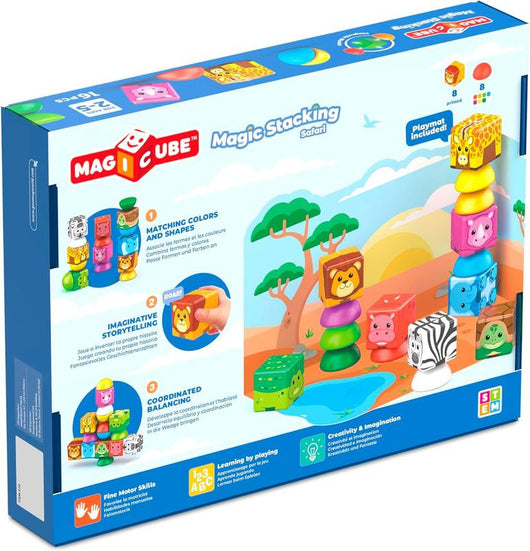 Magicube Magnetic Blocks STEM Building Toy Set MAGICUBE 16PCS SAFARI