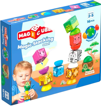 Magicube Magnetic Blocks STEM Building Toy Set MAGICUBE 16PCS SAFARI
